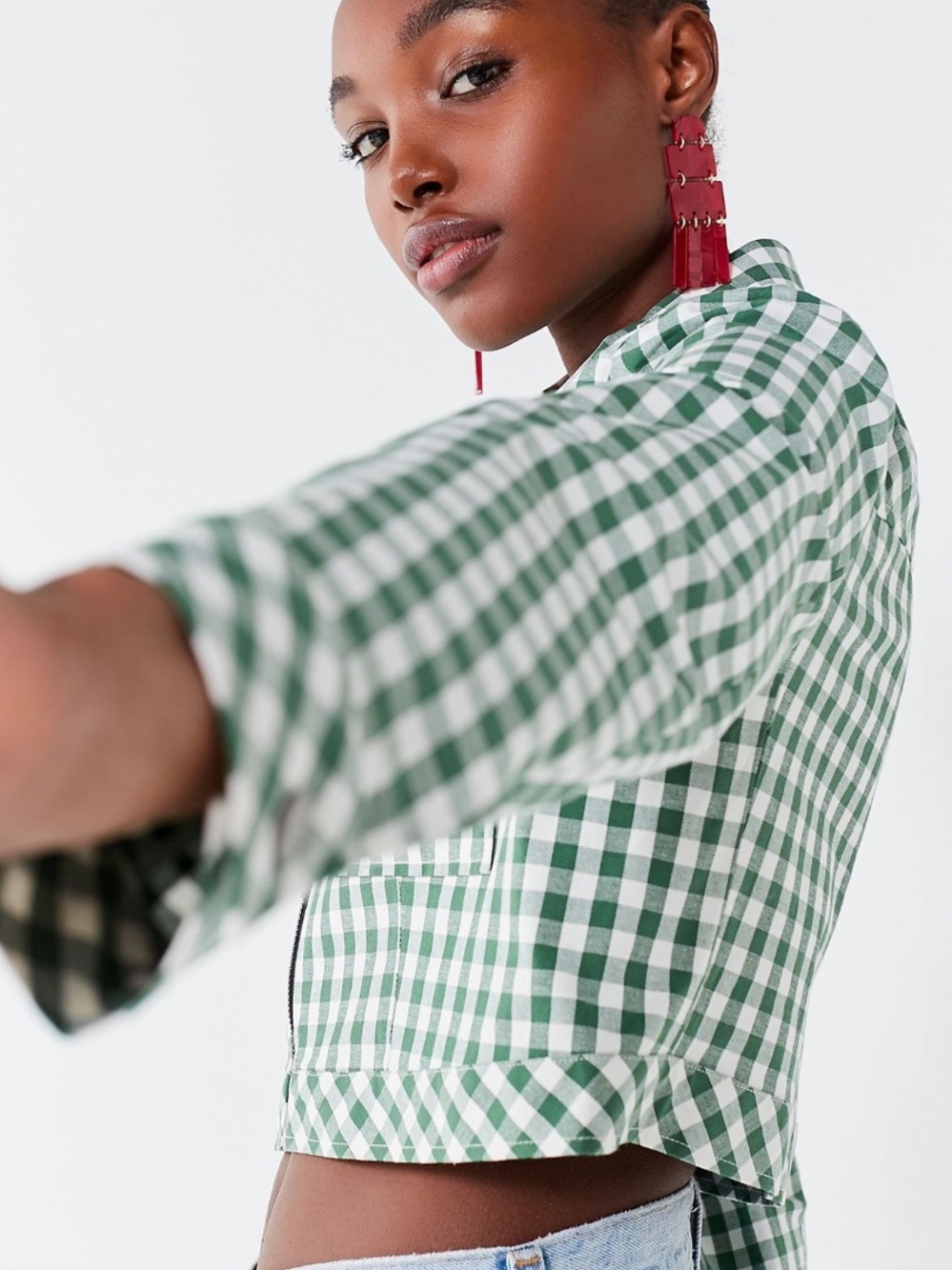 uo gingham jacket
